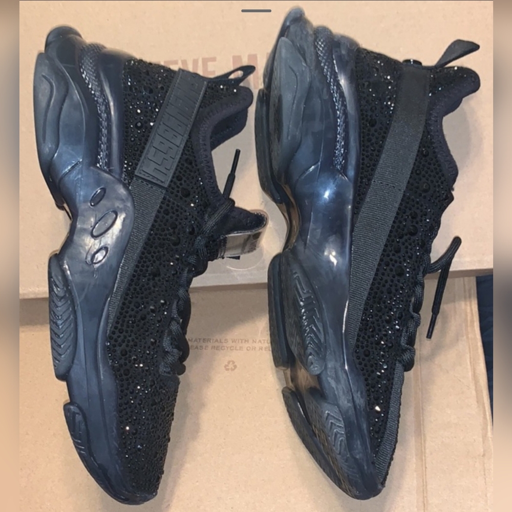 Steve Madden Maxima R Black Rhinestone 8 (fits like 7.5) copy - Picture 8 of 15